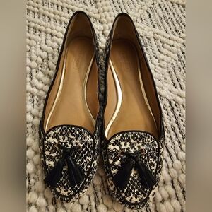 GUC Coach Malika Snakeskin Print Tassel Women's Flats Size 6